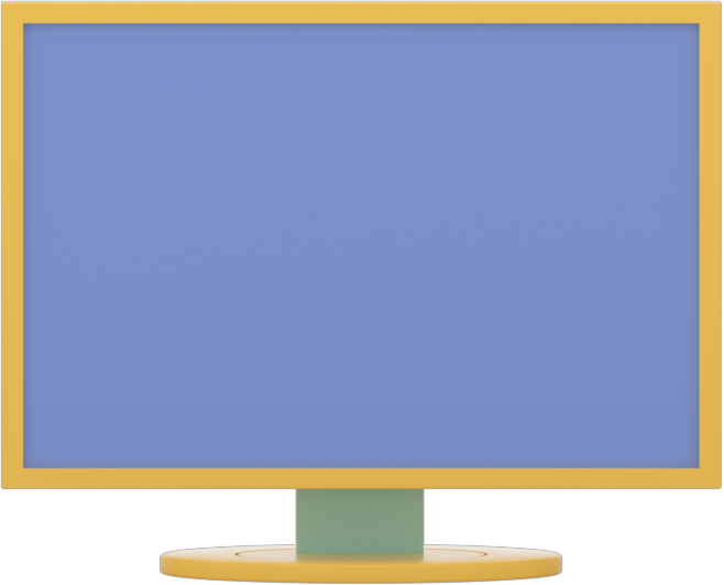 3D Computer Monitor Illustration